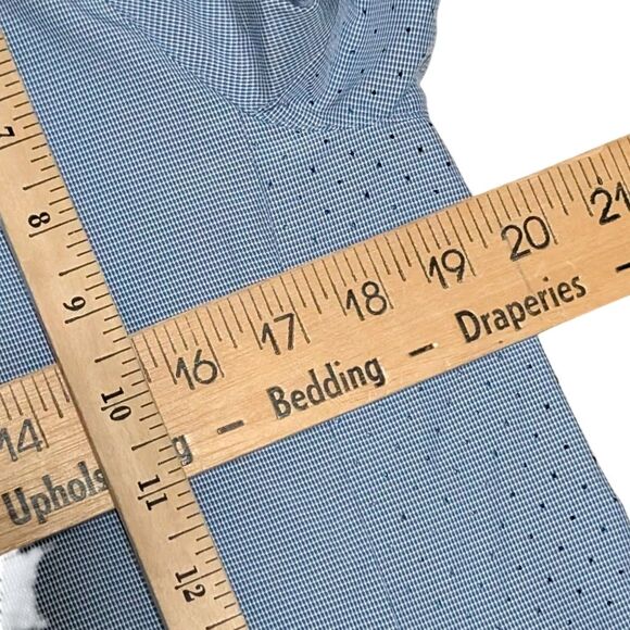 Eddie Bauer quarter Zip Pullover Casual Golf Jacket Windbreaker checked blue XS - Picture 5 of 10